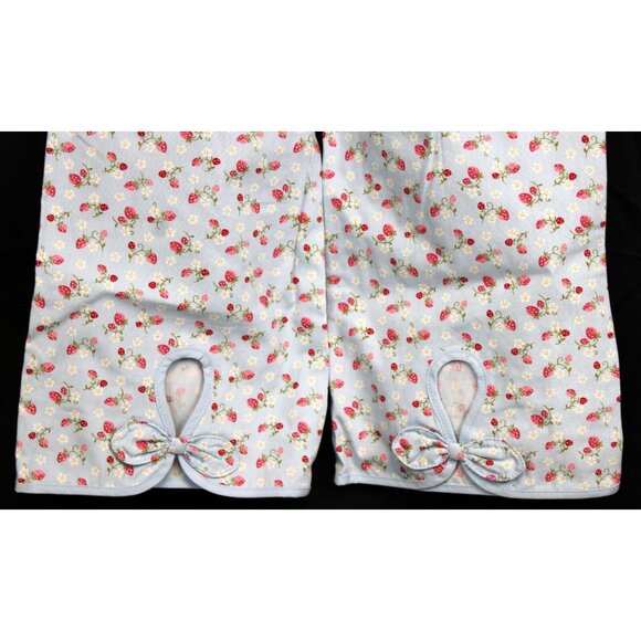NEW 2004 Gymboree Strawberry Patch Blue Print Pants Adjustable Waist Flare sz 8 - Picture 7 of 9